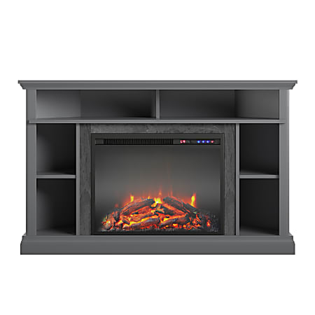 Ameriwood™ Home Overland Electric Corner Fireplace TV Stand For 50” TVs, Gray