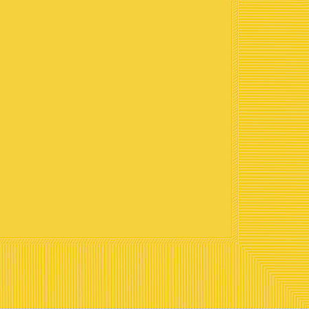 Amscan Lunch Napkins, 6-1/2" x 6-1/2", Yellow Sunshine, 100 Napkins Per Pack, Case Of 4 Packs