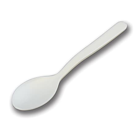 StalkMarket Compostable Cutlery Taster Spoons, Pearlescent White, Pack Of 2000