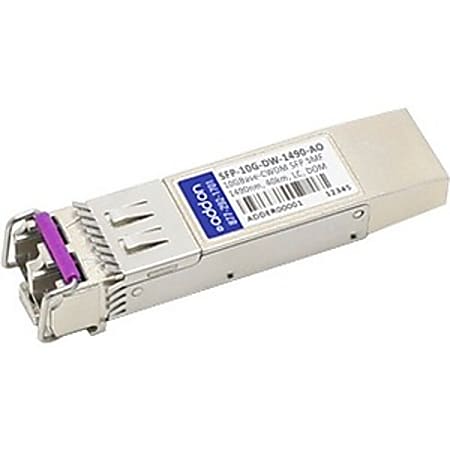 AddOn Arista Networks SFP-10G-DW-1490 Compatible TAA Compliant 10GBase-CWDM SFP+ Transceiver (SMF, 1490nm, 40km, LC, DOM)