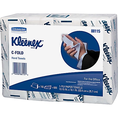 Kleenex® C-Fold 1-Ply Paper Towels, 150 Sheets Per Roll, Pack Of 16 Rolls