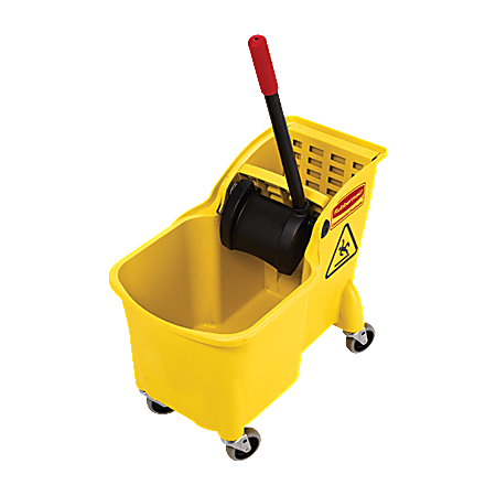 Rubbermaid® Bucket And Wringer Combination, 31 Quarts, Yellow