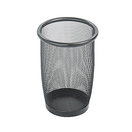 Safco® 9716 Round Mesh Wastebasket, 3-Gallon, Black