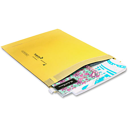 Sealed Air Jiffy Utility Mailer - Document - #5 - 14 3/4" Width x 10 1/2" Length - Peel & Seal - Kraft - 100 / Carton - Golden