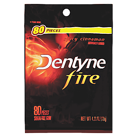 Dentyne Fire Spicy Cinnamon Sugar-Free Gum, 80 Per Unit