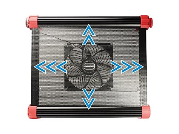 Enermax Aeolus Vegas CP007 - Notebook stand - with cooling fan - 17" - 180 mm - black