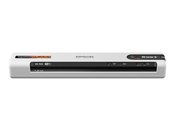 Epson RapidReceipt Wireless Mobile Receipt And Color Document Scanner RR 70W Office Depot