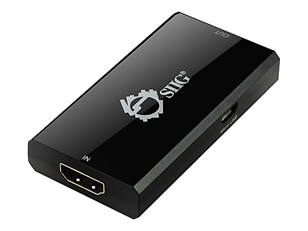 SIIG HDMI 2.0 Repeater - 4Kx2K 60Hz - 3840 × 2160 - 98.43 ft Maximum Operating Distance - 1 x HDMI In - 1 x HDMI Out - USB - ABS Plastic