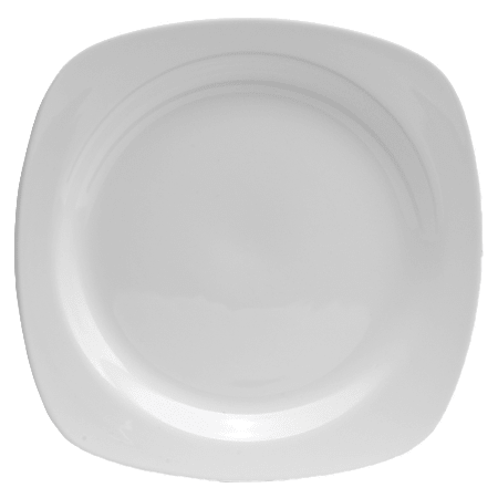 Office Settings Chef's Table Soft-Square Salad Plates, 8", White, Box Of 8