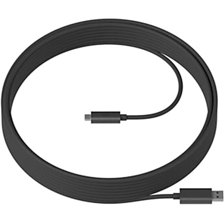 Logitech® GROUP Extended Cable, 32.81', Black
