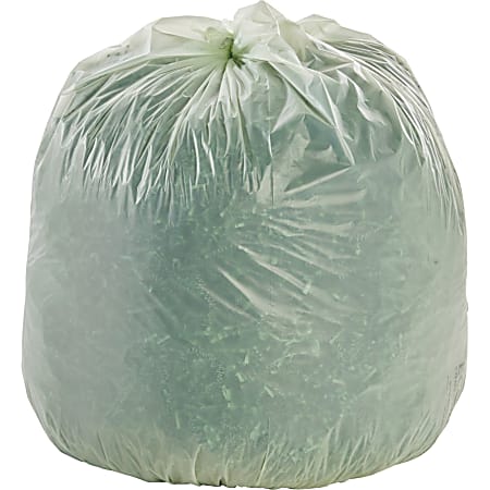 Stout® EcoSafe-6400 Compostable Compost Bags, 0.85 mil, 32-Gallon, Green, Box Of 50