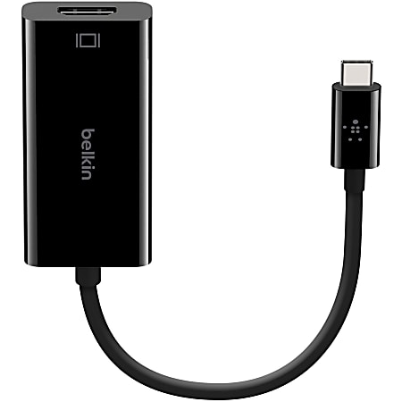 Belkin USB-C to HDMI Adapter (For Business / Bag & Label) - 1 Pack - 1 x USB Type C Male - 1 x HDMI HDMI 2.0 Female - 4096 x 2160 Supported - Black