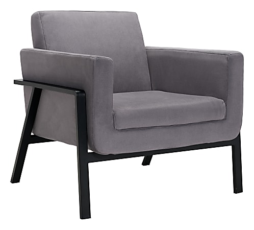 Zuo® Modern Homestead Lounge Chair, Gray/Black
