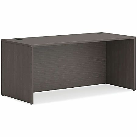 HON Mod 66 W Rectangle Desk Shell Slate Teak - Office Depot