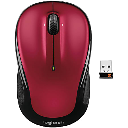 Logitech M325 Wireless Mouse Red Office Depot