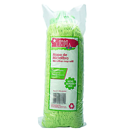 Casa Limpia Microfiber Mop Head, Green, Total Qty 1