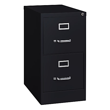 2 Drawer File Cabinet Black