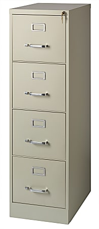 WorkPro® 22"D Vertical 4-Drawer File Cabinet, Metal, Putty