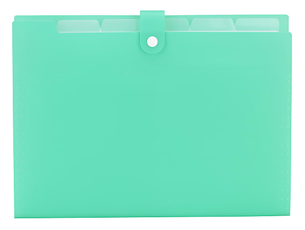 Office Depot Brand Polypropylene File Folder 5 Pocket Expansion 3 8 12 ...