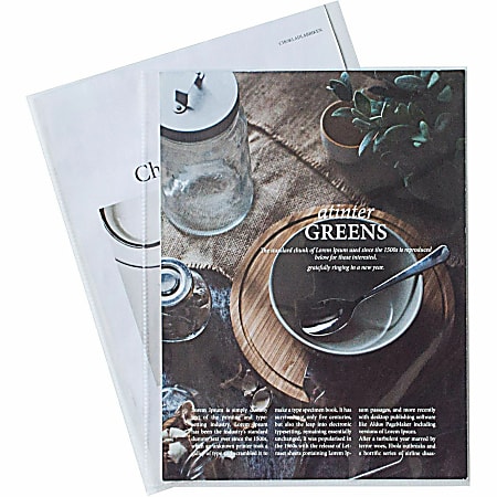Business Source Full Sheet Top Load Poly Sheet Protectors - 3.1 mil Thickness - For Letter 8 1/2