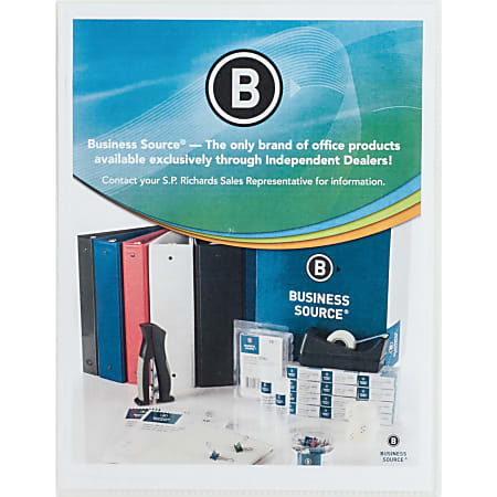 Business Source Full Sheet Top Load Poly Sheet Protectors - 3.1 mil Thickness - For Letter 8 1/2