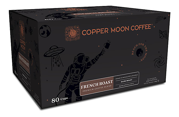 Copper Moon® World Coffees Single Pods, French Roast, Carton Of 80