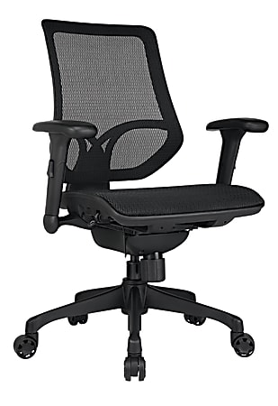 WorkPro® 1000 Series Ergonomic Mesh/Mesh Mid-Back Task Chair, Black/Black, BIFMA Compliant