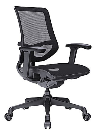 WorkPro® 1000 Series Ergonomic Mesh/Mesh Mid-Back Task Office Chair, Black/Black, BIFMA Compliant