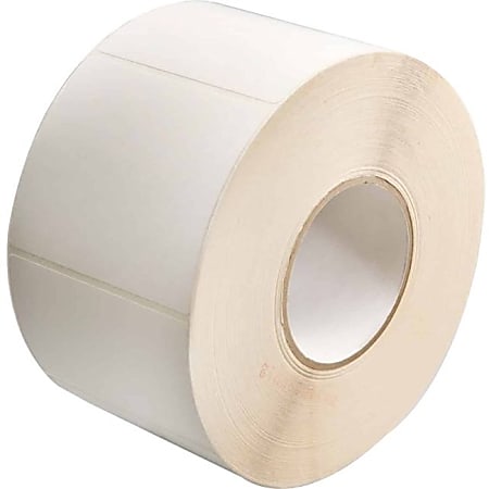 Intermec DuraTRAN II Gloss High-Tack Adhesive Thermal Label Rolls, QC5609, Rectangle, 4" X 2", White, 1265 Per Roll, Case Of 4 Rolls
