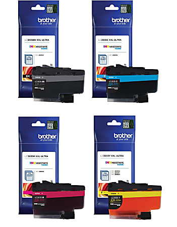 Brother® LC3035 4-Color Black; Cyan; Magenta; Yellow Ultra-High-Yield Ink Cartridges, Pack Of 4 Cartridges, LC3035SET-OD