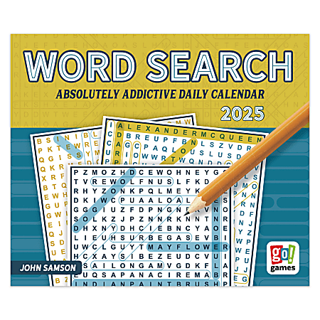 BrownTrout 2025 Cal Ink Word Search Daily Desktop Box Calendar, 6" x 5", Fun and Humor, January to December 2025, 9781645915911