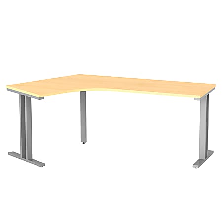 BBF Momentum Dog-Leg Left Desk, 29 1/2"H x 79"W x 34"D, Natural Maple, Premium Installation Service
