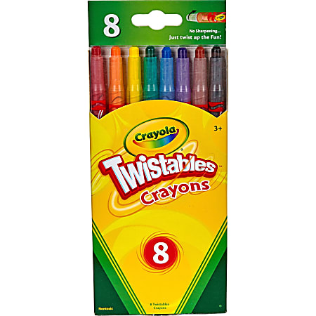 Crayola® Twistables® Crayons With Reusable Pouch, Assorted Colors, Pack Of 8