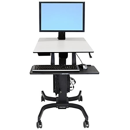 Ergotron WorkFit-C 48"W Single HD Sit Stand Computer Stand, Gray/Black