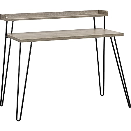 Ameriwood™ Home Haven Retro 45"W Writing Desk With Riser, Distressed Gray Oak