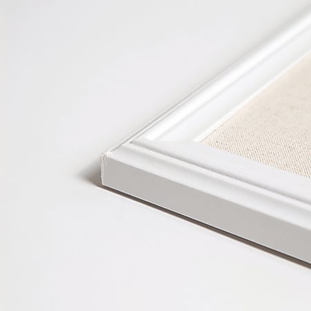 U Brands Cork Linen Bulletin Board 30x20 Inches White Wood Frame 2074u00 01 for sale online 