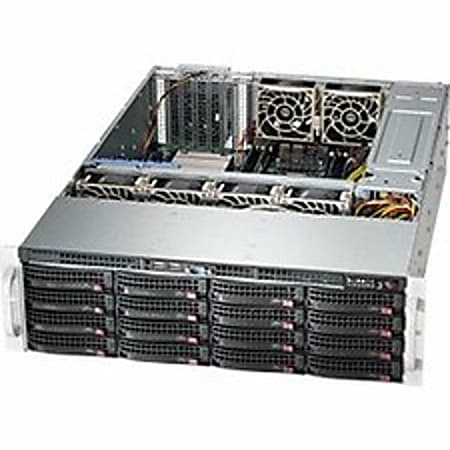 Supermicro SuperChassis 836BH-R1K28B (Black) - Rack-mountable - Black - 3U - 16 x Bay - 6 x 3.15" x Fan(s) Installed - 2 x 1280 W - EATX, ATX Motherboard Supported - 6 x Fan(s) Supported - 16 x External 3.5" Bay - 7x Slot(s) - 2 x USB(s)