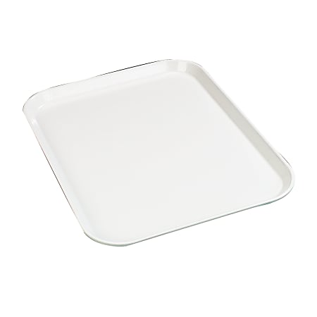 Carlisle Glasteel Trays, 18" x 14", Bone White, Pack Of 12