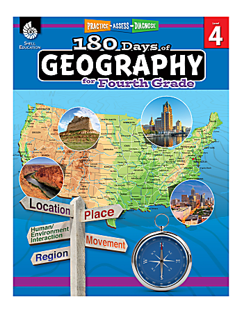 Shell Education 180 Days Of Geography, Grade 4
