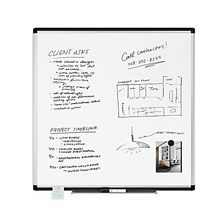 PINIT Magnetic Dry Erase Board, 35 x 35, White