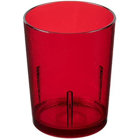 Cambro Del Mar Styrene Tumblers, 14 Oz, Ruby Red, Pack Of 36 Tumblers