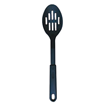 Winco Nylon Serving Spoon, Slotted, 12", Black