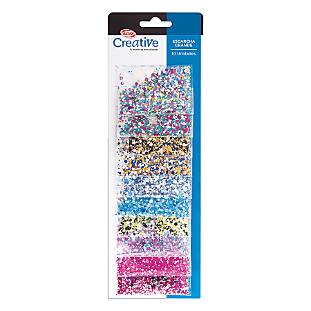 Creative Glitter, Large Assortment Pack, Assorted Colors, Total Qty 10