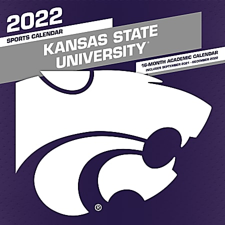 Lang Turner Licensing Monthly Wall Calendar, 12" x 24", Kansas State Wildcats, January to December 2022