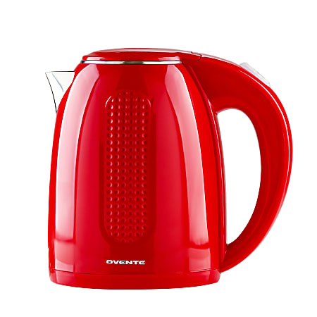 Ovente 1.7 Liter Electric Hot Water Kettle, Red