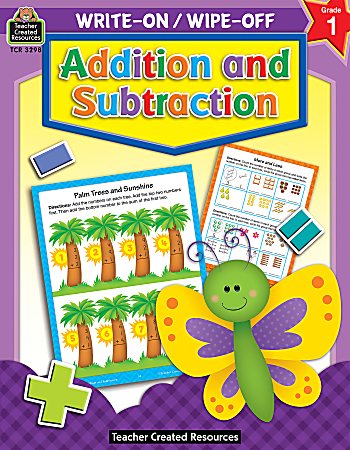 Teacher Created Resources Write-On/Wipe-Off Book, Addition And Subtraction, Grade 1