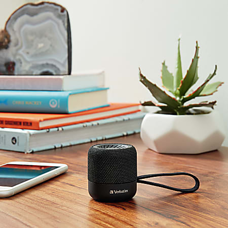 Verbatim Portable Bluetooth Speaker System - Black - 100 Hz to 20 kHz - TrueWireless Stereo - Battery Rechargeable - 1 Pack