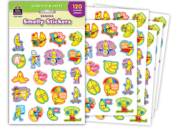 Teacher Created Resources Stickers, Scented, Assorted Designs, Total Qty 120