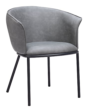 Zuo Garston Dining Accent Chair, Gray