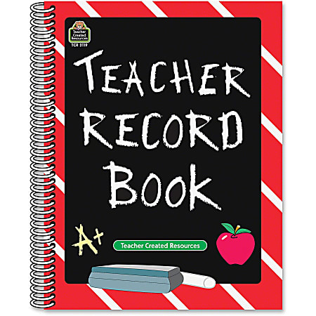 Teacher Created Resources Teacher Record Book Chalkboard - Office Depot